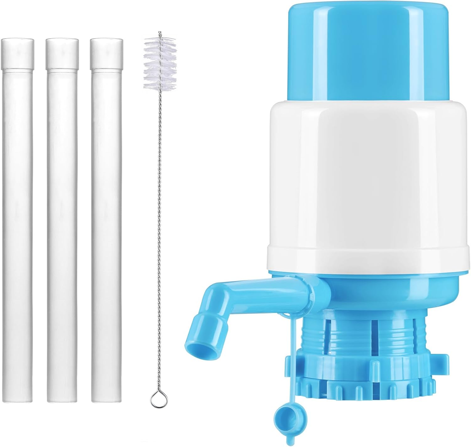 Water Bottles Dispenser Blue Manual Hand Pressure Drinking Fountain Pressure Water Press Pump image number 6