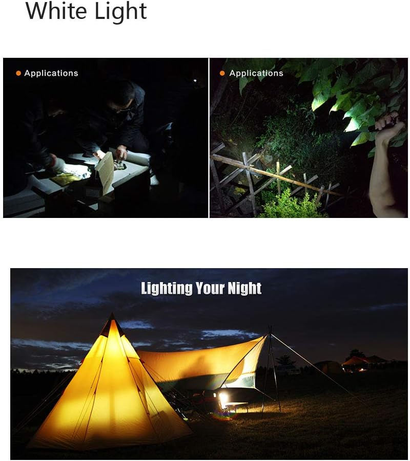 LIGHTFE 365Nm LED Flashlight Double UV and White Light Lens Zoom Strong Light Identification Handheld UV Torch AA Battery for Lamp -Spot Scorpions, Pet Urine, Counterfeit Money, Bed Bugs,For Resin&hellip; (ZM28 UV&W)