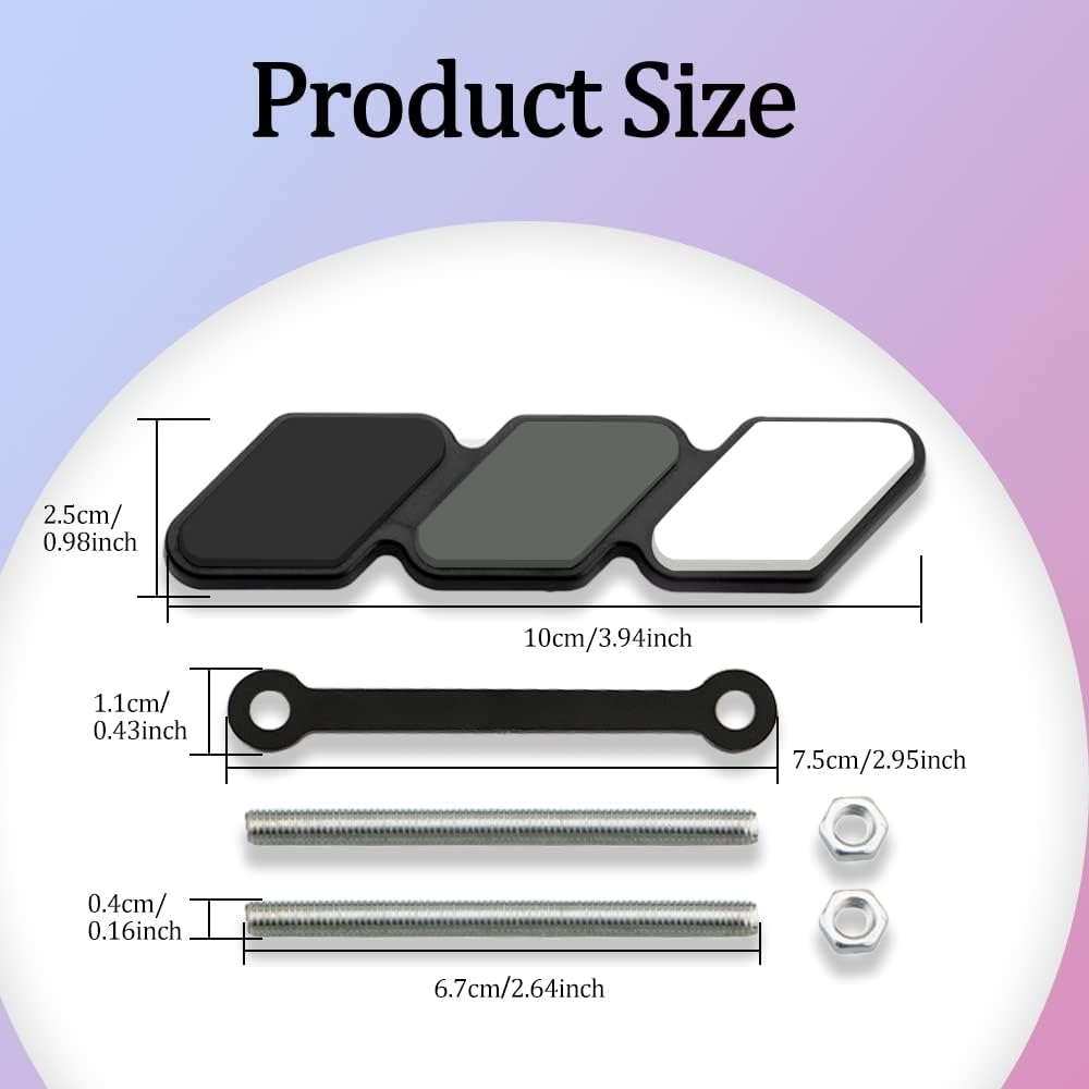 Middrivr TRD Grille Decor Badge, Tri-Color Grille Insert Trims, Emblem Decoration Accessories for Tacoma 4Runner Tundra Sequoia Rav4 Highlander (Grey) image number 6