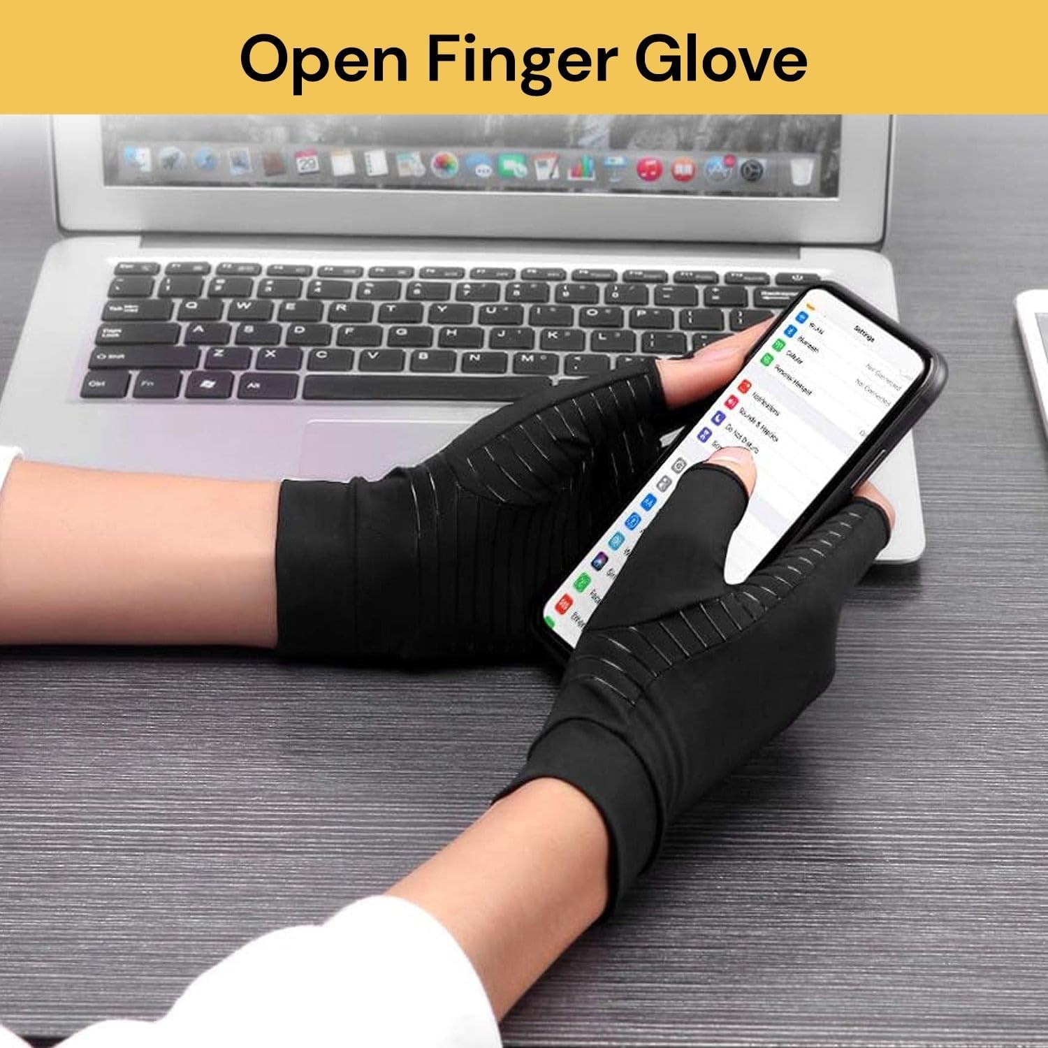 EZONEDEAL Compression Gloves, Copper Arthritis Gloves Can Relieve Joint Pain, Carpel Tunnel, Rheumatoid Arthritis, Swelling and Fatigue Symptoms, Hand Brace Support for Women and Men image number 6