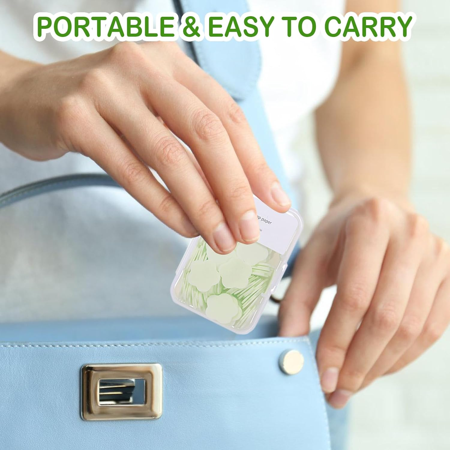 600PCS Portable Mini Soap Sheets &ndash; Scented Disposable Hand Washing Paper, Travel-Friendly & Water-Soluble Soap for Camping, Hiking & Outdoor Use - Mix image number 2