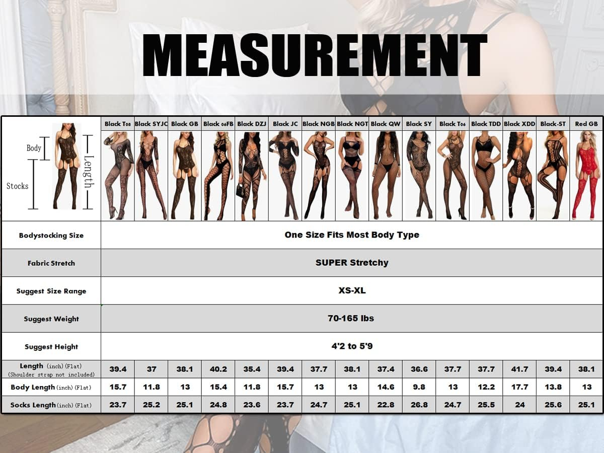 Buitifo Fishnet Bodystocking plus Size Bodysuit Lingerie for Woman image number 3