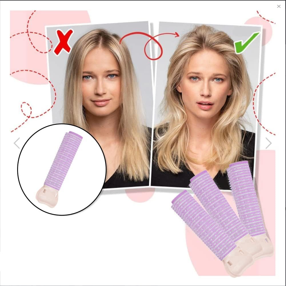 10 PACK Volumizing Hair Root Clips for Fluffy Hair Volume and Root Lift Tool - Heatless DIY Hair Curler for Long and Short Hair (Purple) - Blue image number 7