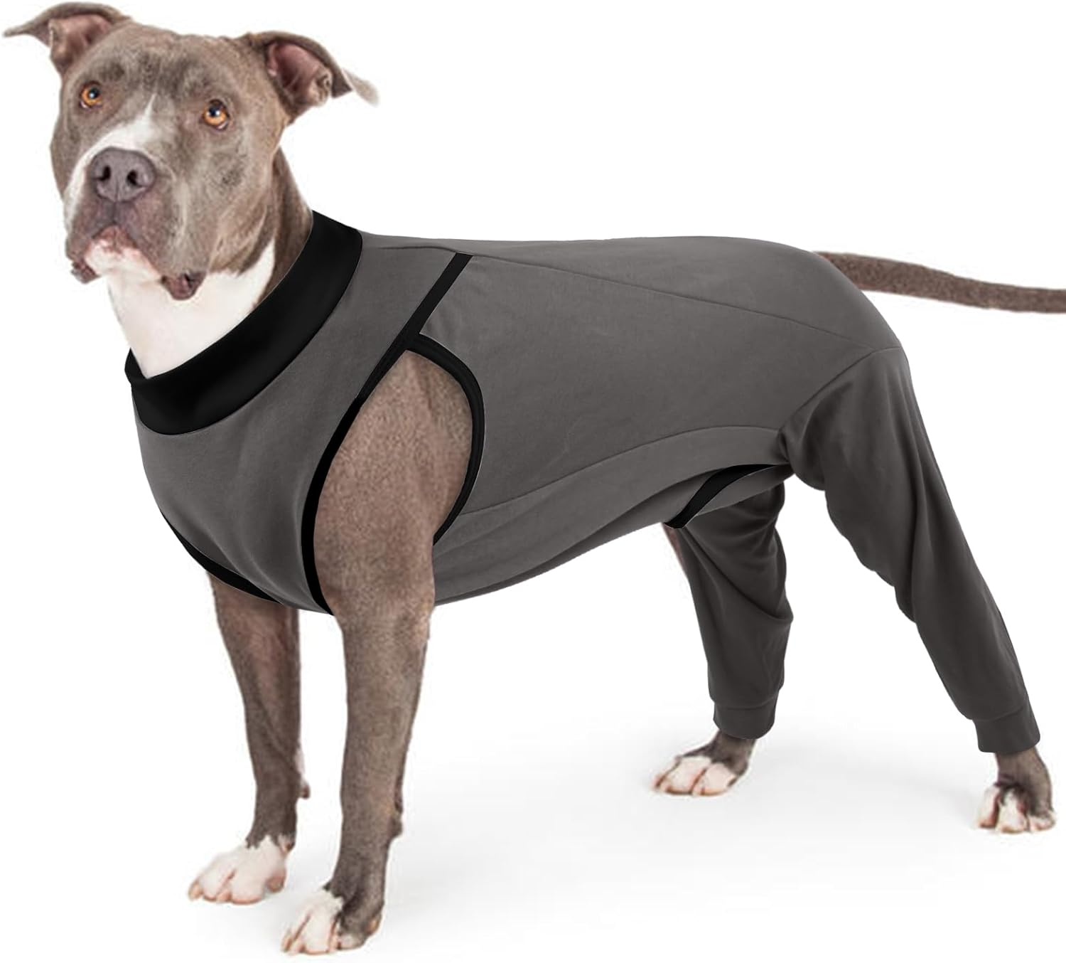 PUMYPOREITY Dog Bodysuit after Op, Dog Bodysuit after Castration Male Elbow Bandage Rear Legs Op Suit Medical Pet Shirt Knee Support Rear Leg (Grey, S)