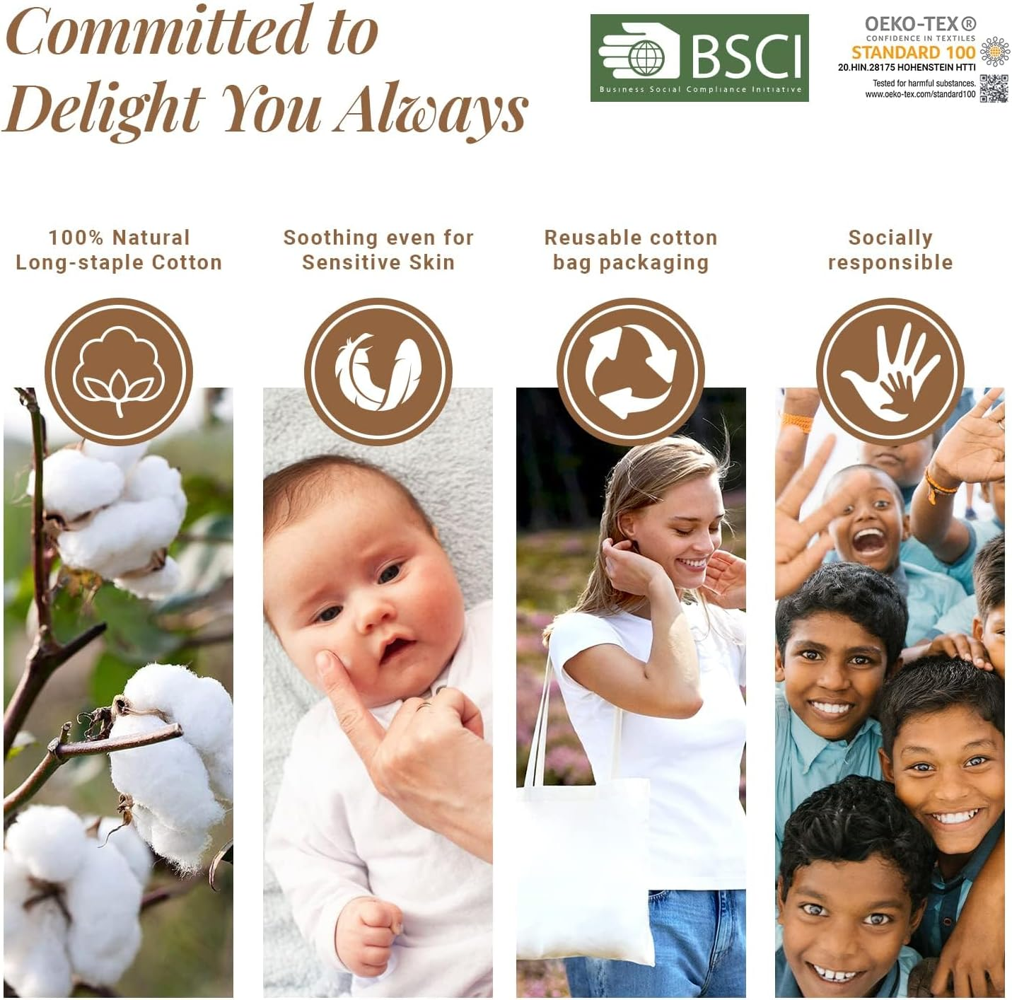 Pizuna Cotton Super King Fitted Sheet, 500 Thread Count 100% Combed Cotton Sateen Weave Superking Fitted Sheet with Extra Deep Pocket Fits Upto 40 Cm (Antique Silver Fitted Sheet - 1 PC) image number 6