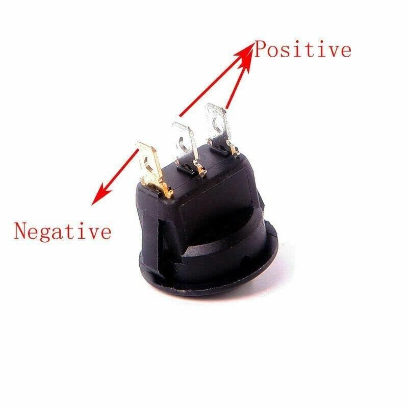AIMALL 10X Blue LED Light 12V round Rocker Toggle Switch, 3 Pins On/Off SPST Design for Car, Boat, Truck, and Electronics Control, Easy Installation, 19Mm Hole image number 2