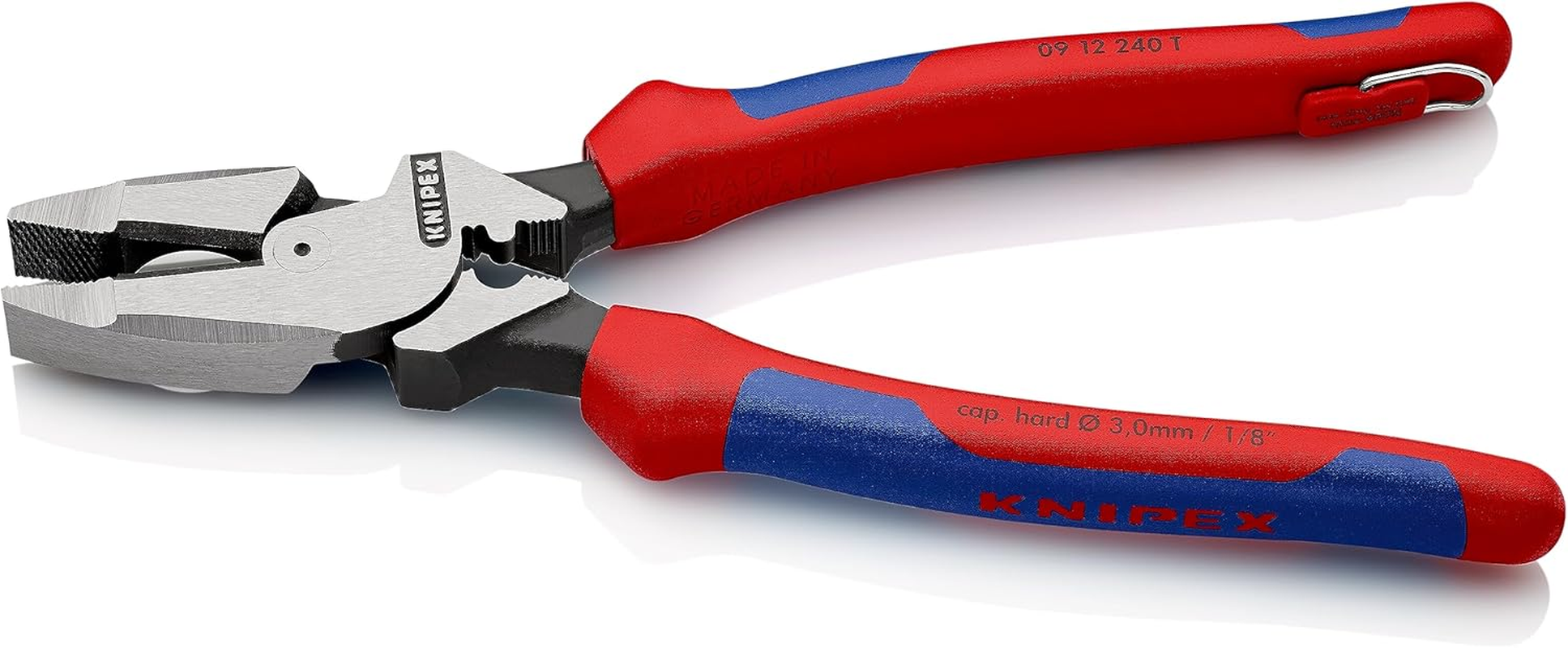 Knipex Tools 09 12 240 T BKA 9 1/4" Ultra-High Leverage Lineman'S Pliers with Fish Tape Puller, Crimper, Tether Attachment image number 2