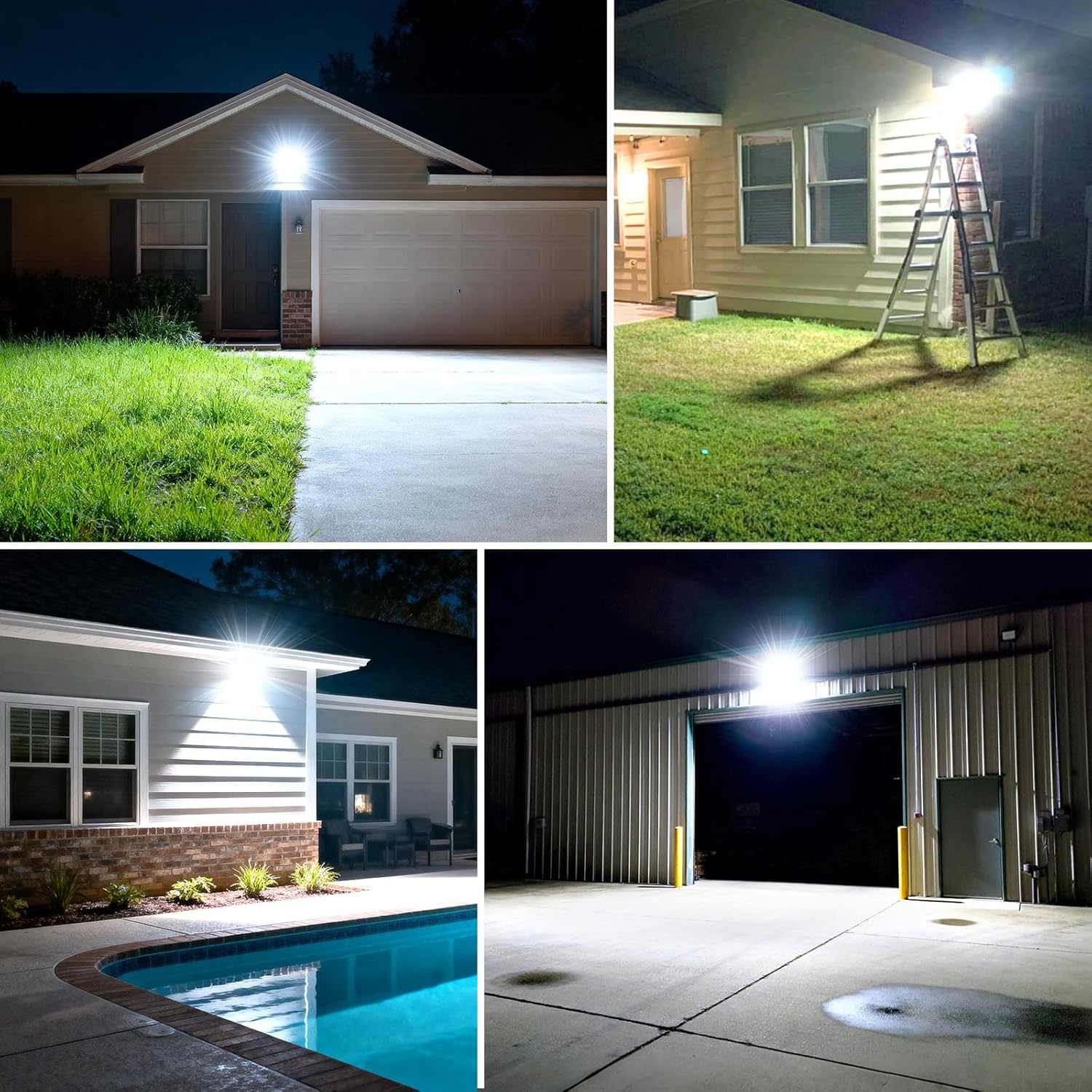 SUFUYA LED Outdoor Spotlight, 50 W, 7000 LM, 6500 K, Cool White, Super Bright LED Floodlight, IP67 Waterproof, Adjustable 180&deg; Headlight for Stadium, Patio, Street, Garage image number 6