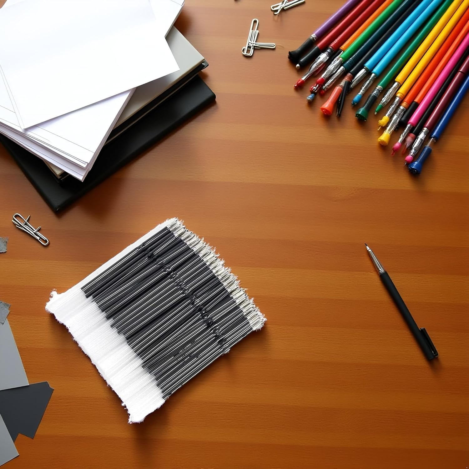 Retractable Ballpoint Pen Refills for Retractable Ballpoint Pen, Replacement Refill for Signature, Students, Office Supplies, Practical Design and Durable Ballpoint Pen Refills (0.7Mm) Black (Pack Of image number 4