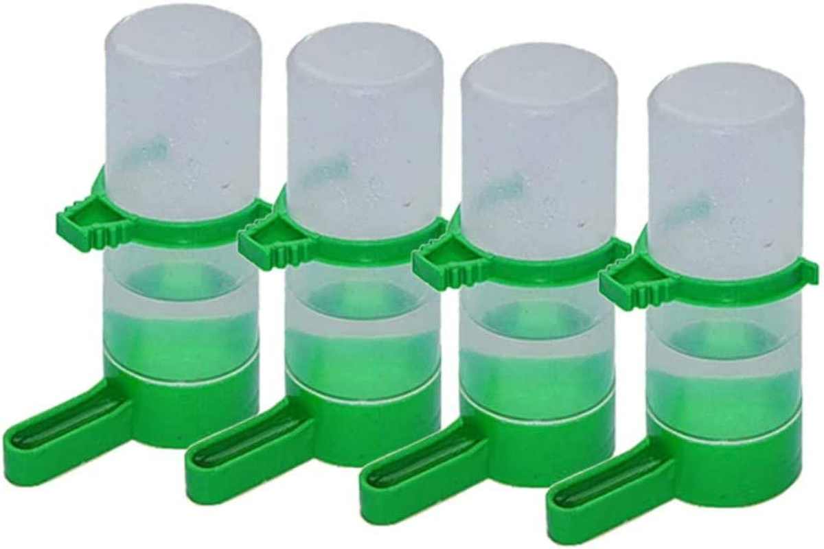 Smaroll 4PCS Birds Feeder Plastic Drinker Waterer Clips Cage Water Dispenser Feeders for Sparrow Parrorts Budgie Cockatiel Lovebirds image number 2