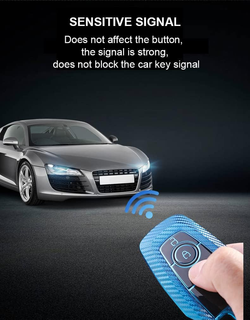 Ontto TPU Car Key Fob Cover Case Fit for Ford Focus Edge Explorer Fusion Mondeo Mustang Raptor Ecosport Ranger F150 F250 F350 Remote Key Shell Holder Bag Keychain Keyring Accessories 4 Buttons Red - 3 Buttons-Pink image number 3