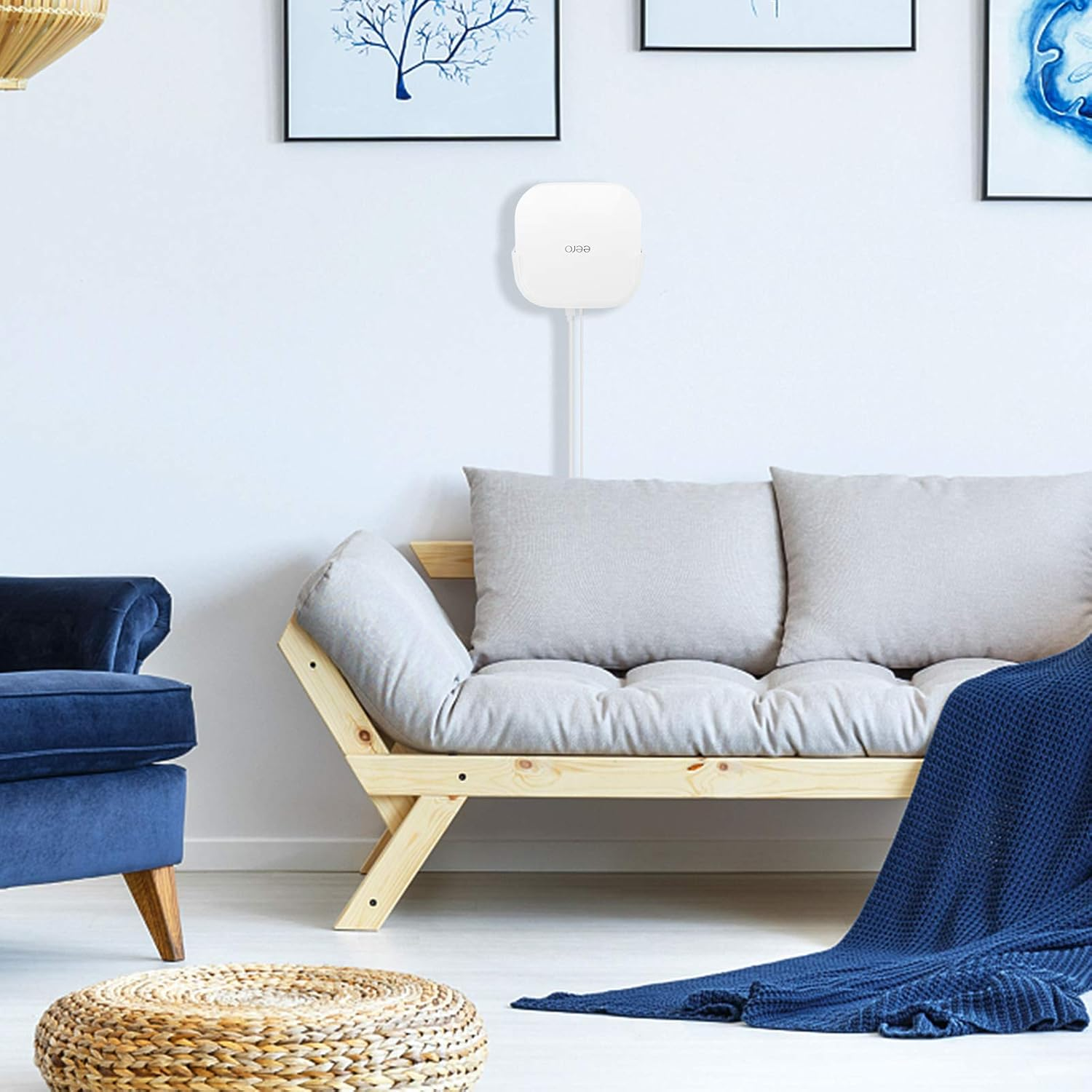 Screwless Wall Mount for Eero Pro 6 Tri-Band Mesh Wi-Fi 6 Holder, No Tools Required, Easy to Install, No Drilling, Strong VHB Adhesive Mount by HOLACA (1 Pack)