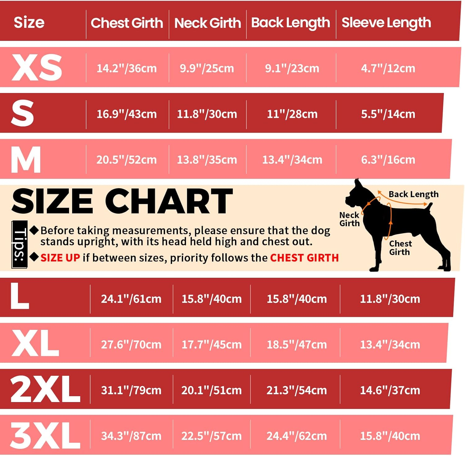 Lelepet Dog Recovery Suit for Dogs, Dogs Shirt Stop Licking Joints, Pet Long Sleeve Suit for Front Legs Protecting, Wound Protector for Abdominal Leg Shoulder after Surgery Male Female, Red 3XL image number 4