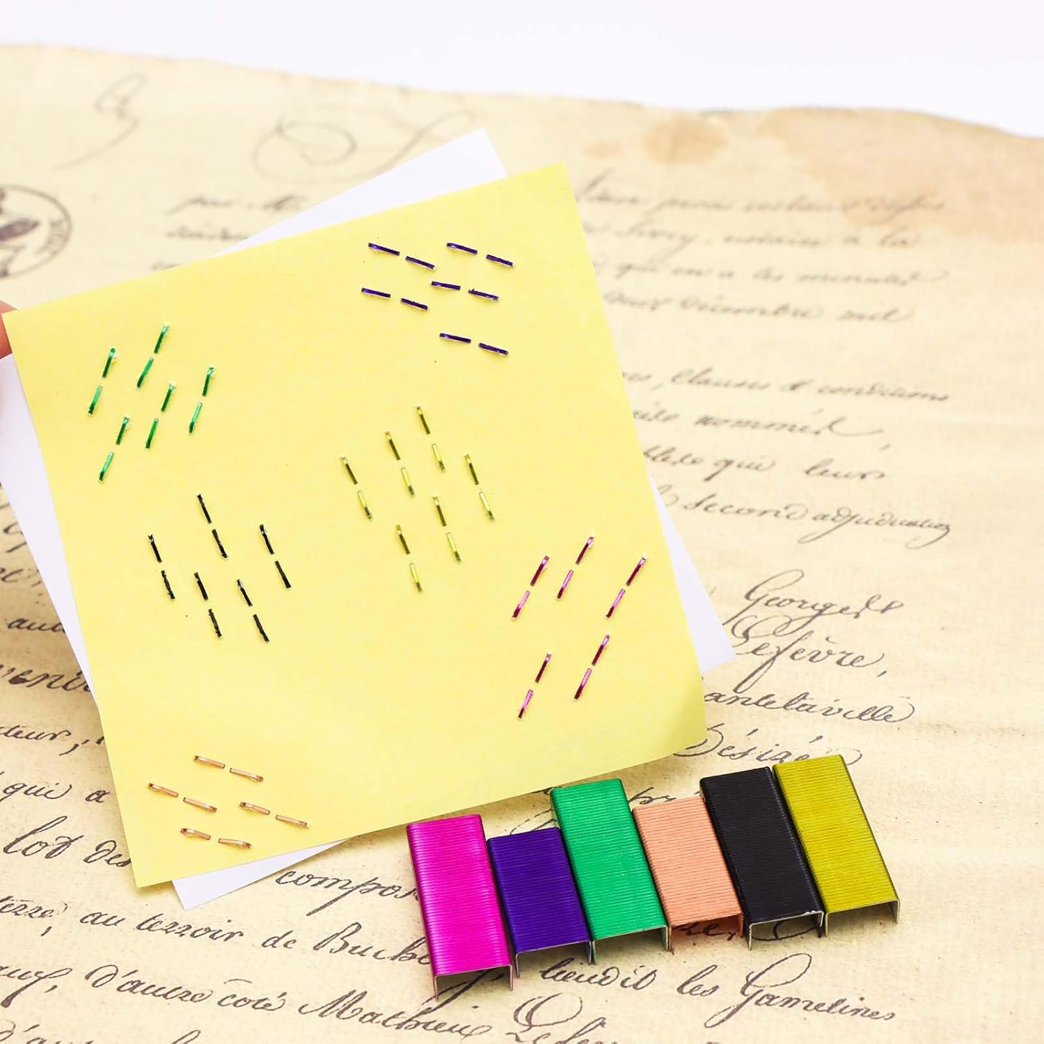 Mogoostry Colored Mini Staple Refills for Mini Stapler - Jam Free, 1000Pcs/Pack (4 Packs No.10 Total)