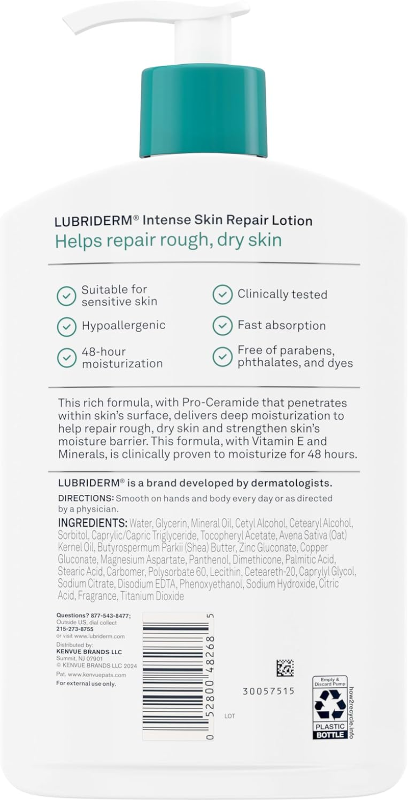 Lubriderm Intense Skin Repair Body Lotion, 16 Ounce image number 5