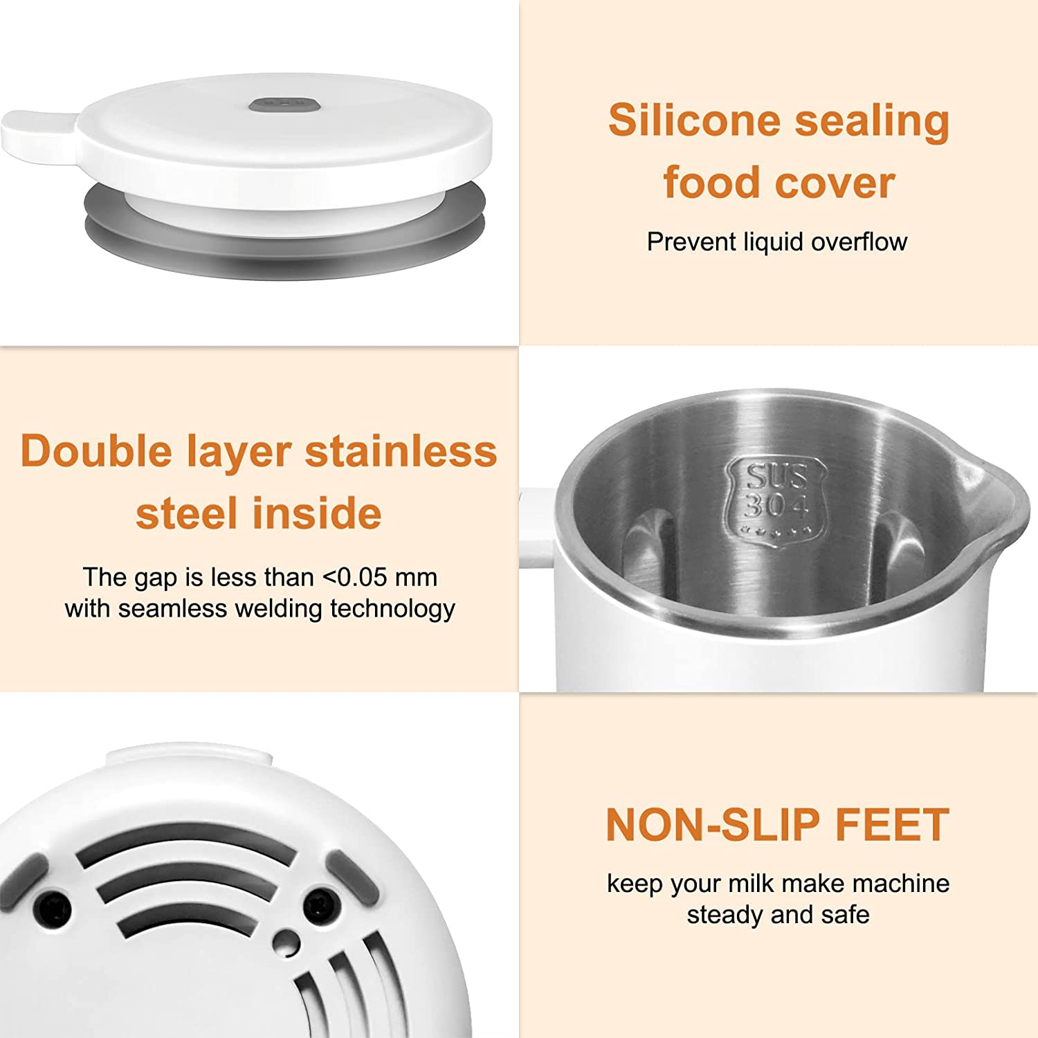 Automatic Soy Milk Maker Mini Soybean Milk Machine Electric Fruit Juicer Rice Paste Maker, AU Plug image number 1