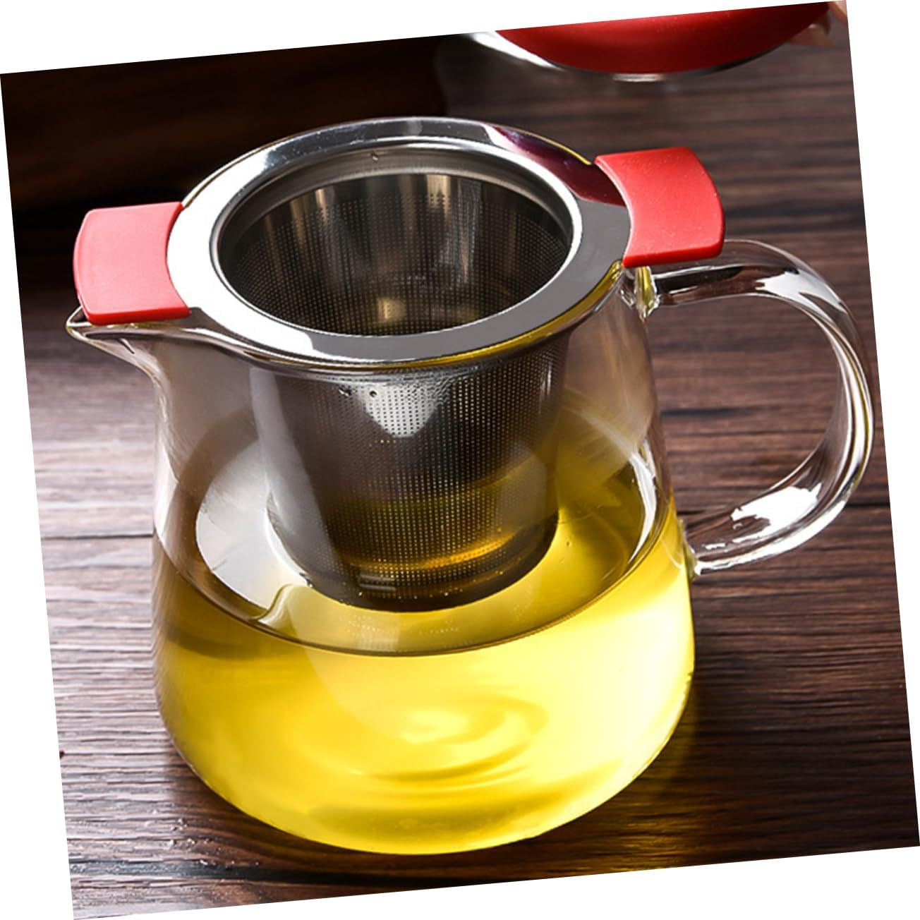 UTHCLO Practical Tea Infuser Filter Loose Leaf Tea Infuser Coffee Filters Infuser for Loose Strainer Trap Mug Filters Espresso Ground Coffee Stainless Steel Leaker Red image number 4