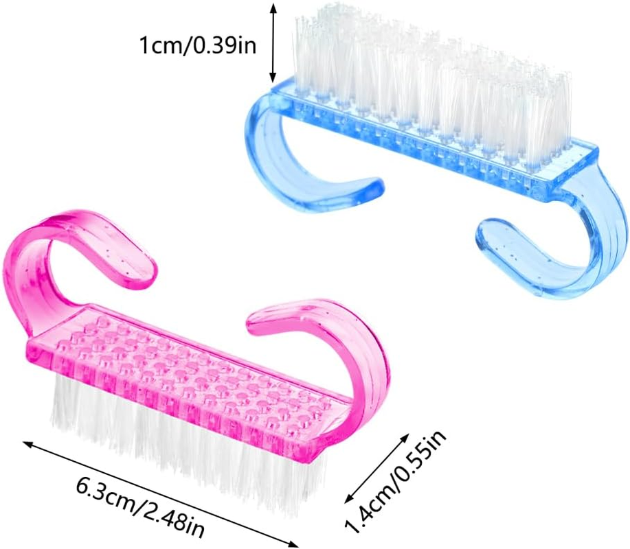 LOPHE Nail Brush, 4-Piece Hand Wash Brush Set with Hard Bristles, Plastic Nail Brushes for Hands, Fingernails, Sink - Pack Of 6 Hand Wash Brushes image number 2