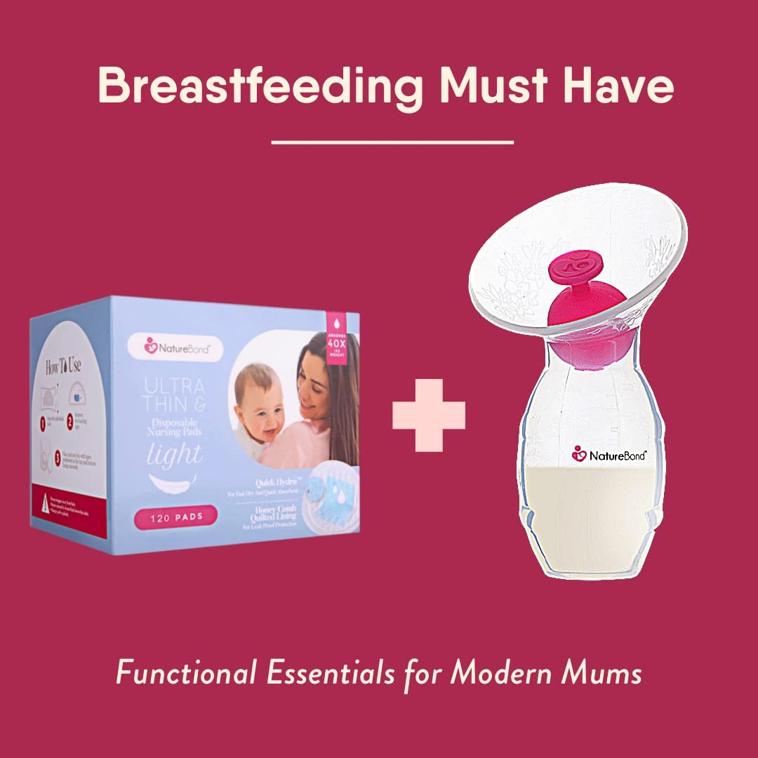 Naturebond Disposable Nursing Breast Pads 60 Pcs. Ultra Thin, Light, Contoured and Highly Absorbent Breastfeeding Milk Pads image number 2