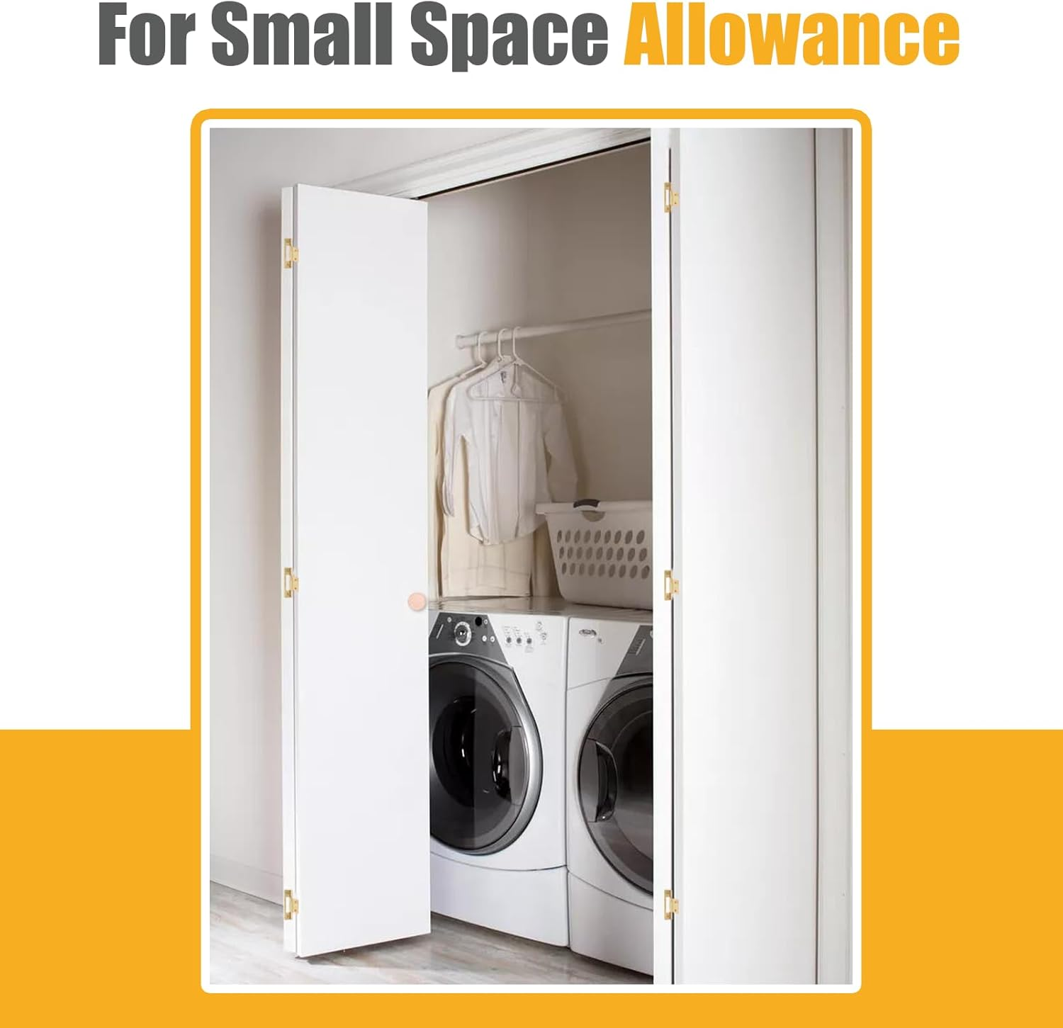 Bifold Closet Door Hardware Kit with 72" Tracks (2 &times; 36"), Lashow Complete Set for 4 Doors with Brackets, Pivots & Guide Wheels, for Bi-Fold Closet Door Hardware Used. image number 5