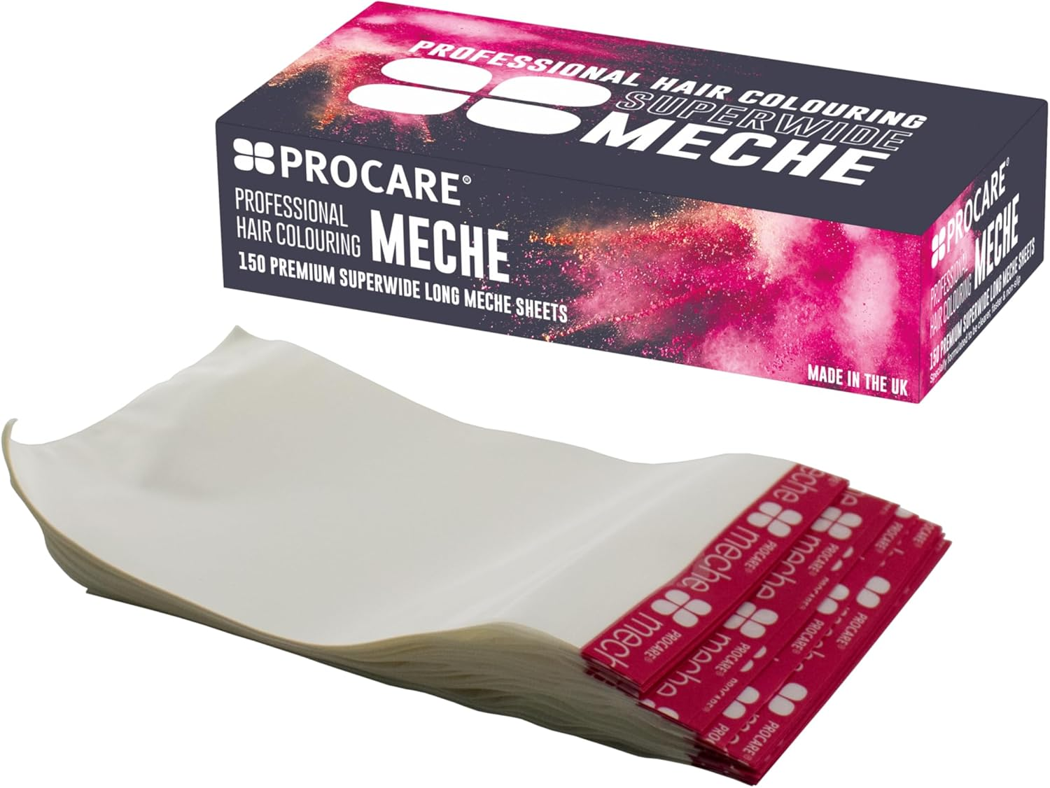 Procare 200X Long Meche Strips (100Mm X 192Mm) - Hair Meche Strips to Use as Foil Alternative. Salon & Styling Equipment. Hair Accessories for Professional Use. image number 2
