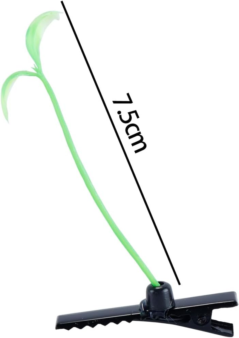 Hoite 50 PCS Bean Sprout Hair Clips Little Grass Barrette Plant Hairpins for Women School Party Christmas Ornaments