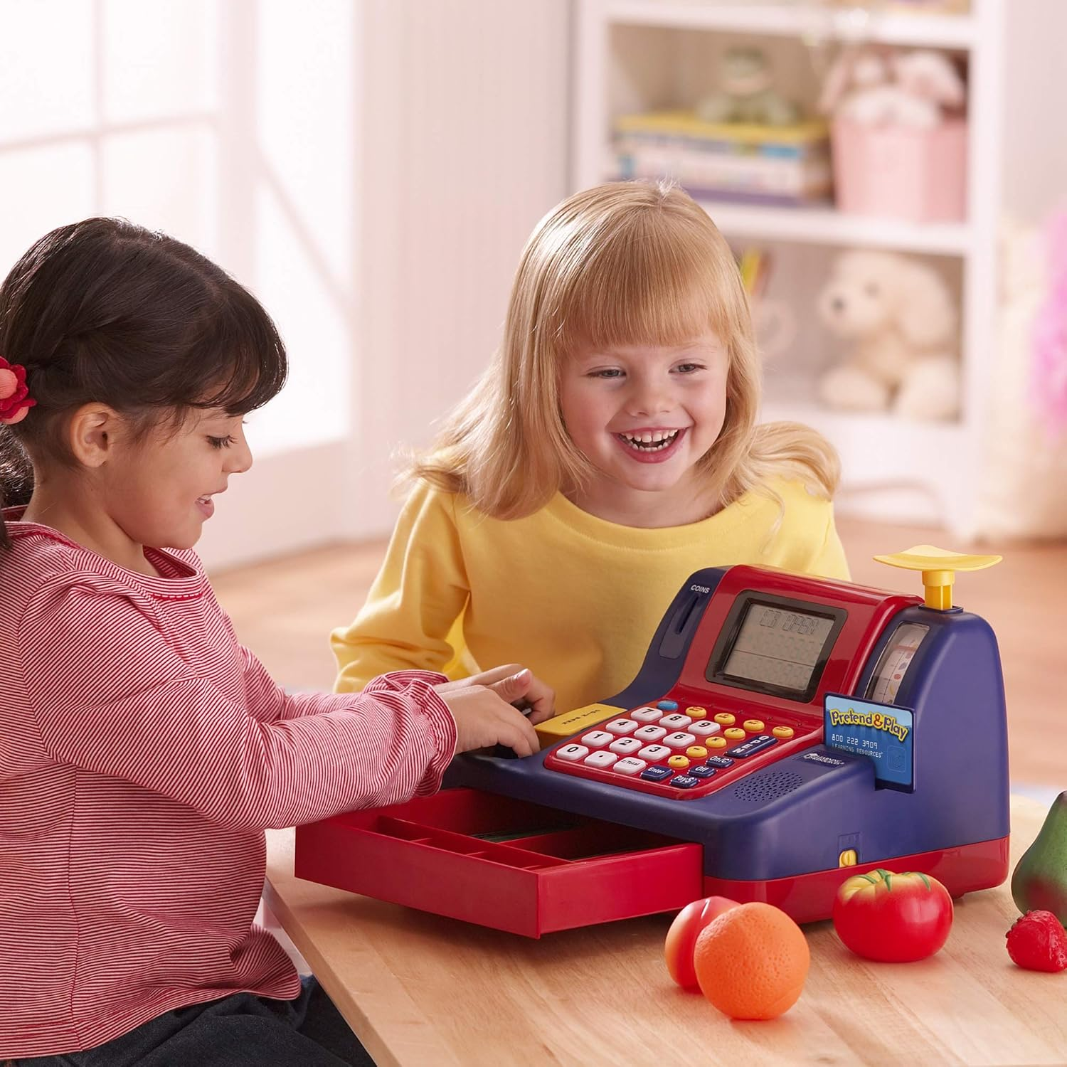 Learning Resources Pretend & Play Teaching Cash Register, Talking Register, Counting Activities, Money Management, 73 Piece Set, Ages 5+