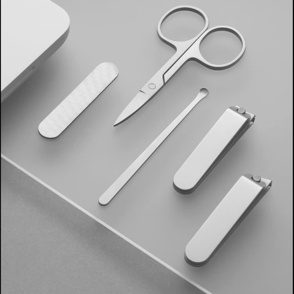 XIAOMI Mijia 5Pcs Portable Fingernail Toenail Manicure Pedicure Magnetic Absorption Stainless Steel Nail Clipper Se image number 4