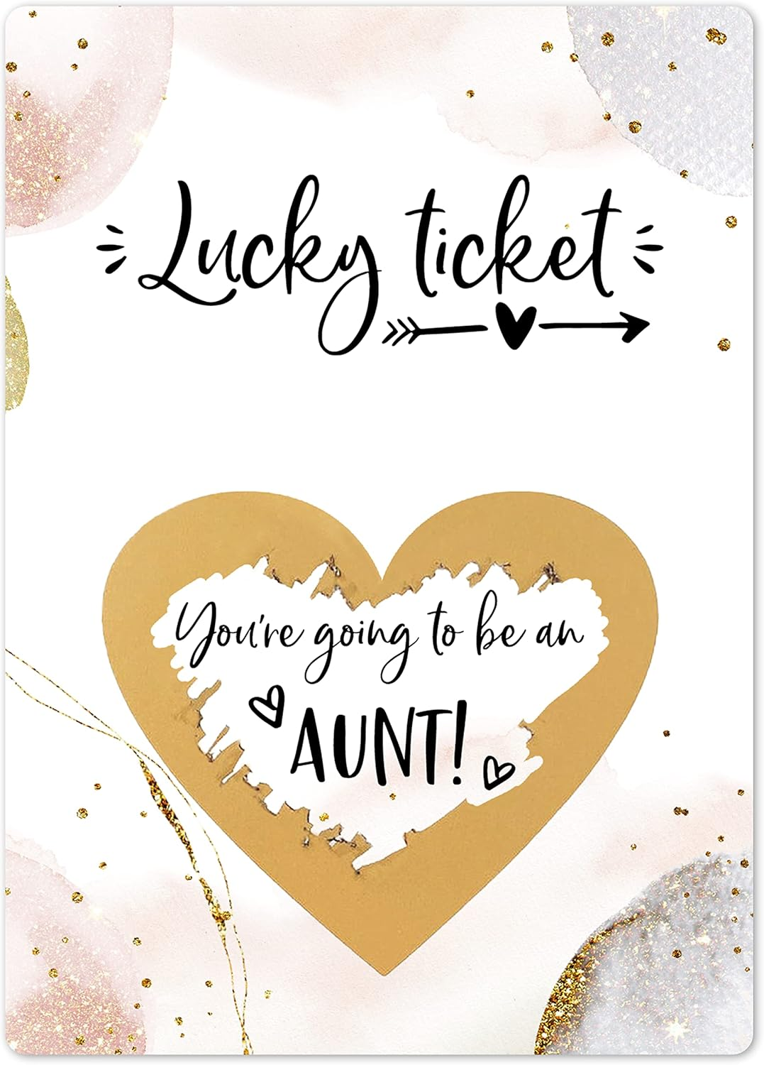 Joli Coon Pregnancy Announcement Scratch off Cards - You Are Going to Be an Aunt - Auntie Pregnancy Scratch off Announcement image number 3