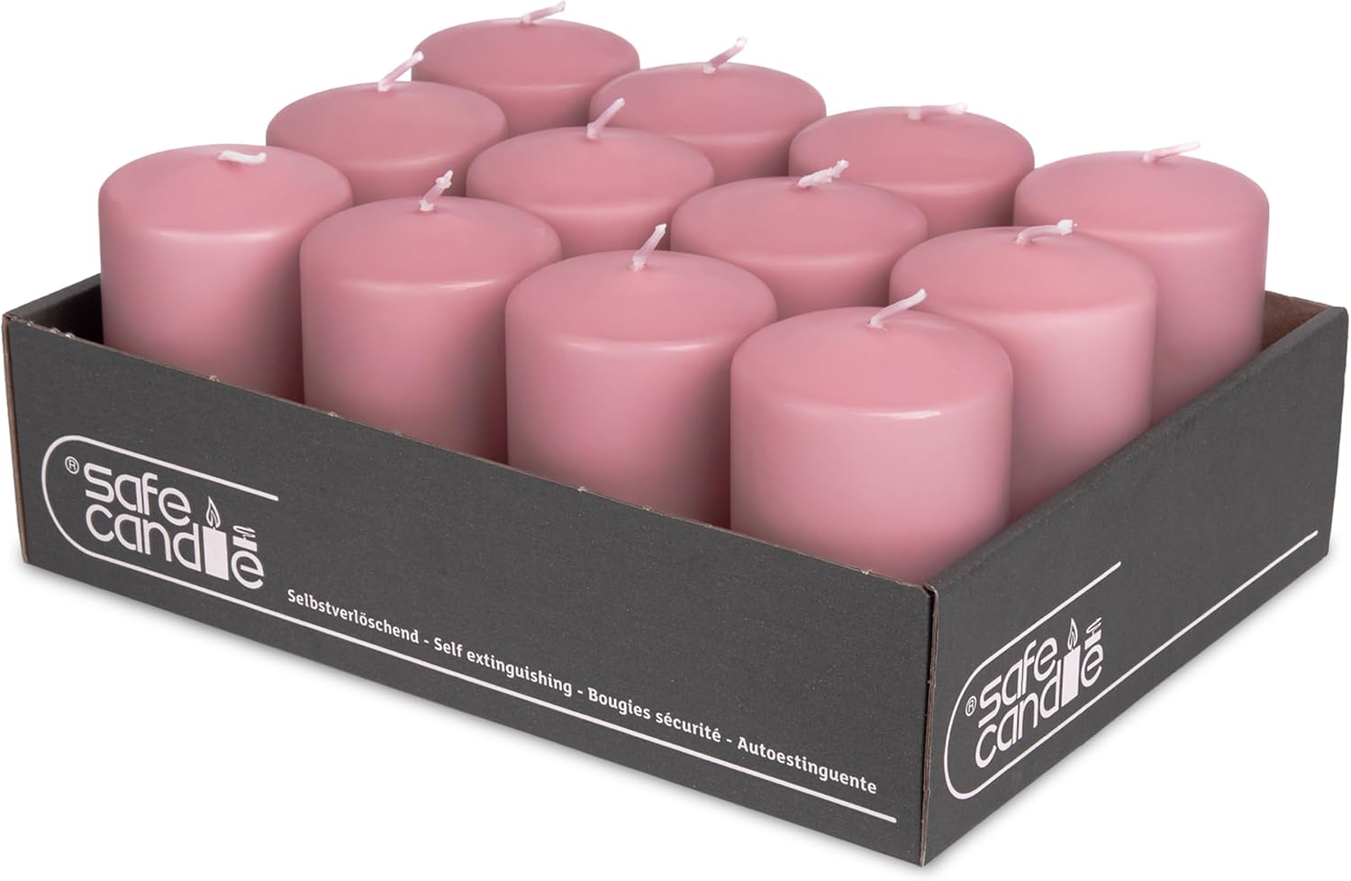 Decolite Wenzel Candles 100/60 Mm Pack of 12 &ndash; Self-Extinguishing, Safe Candle, RAL Certified, 36 Hours Burning Time &ndash; 100% Made in Germany by Wenzel Candles (Emerald)