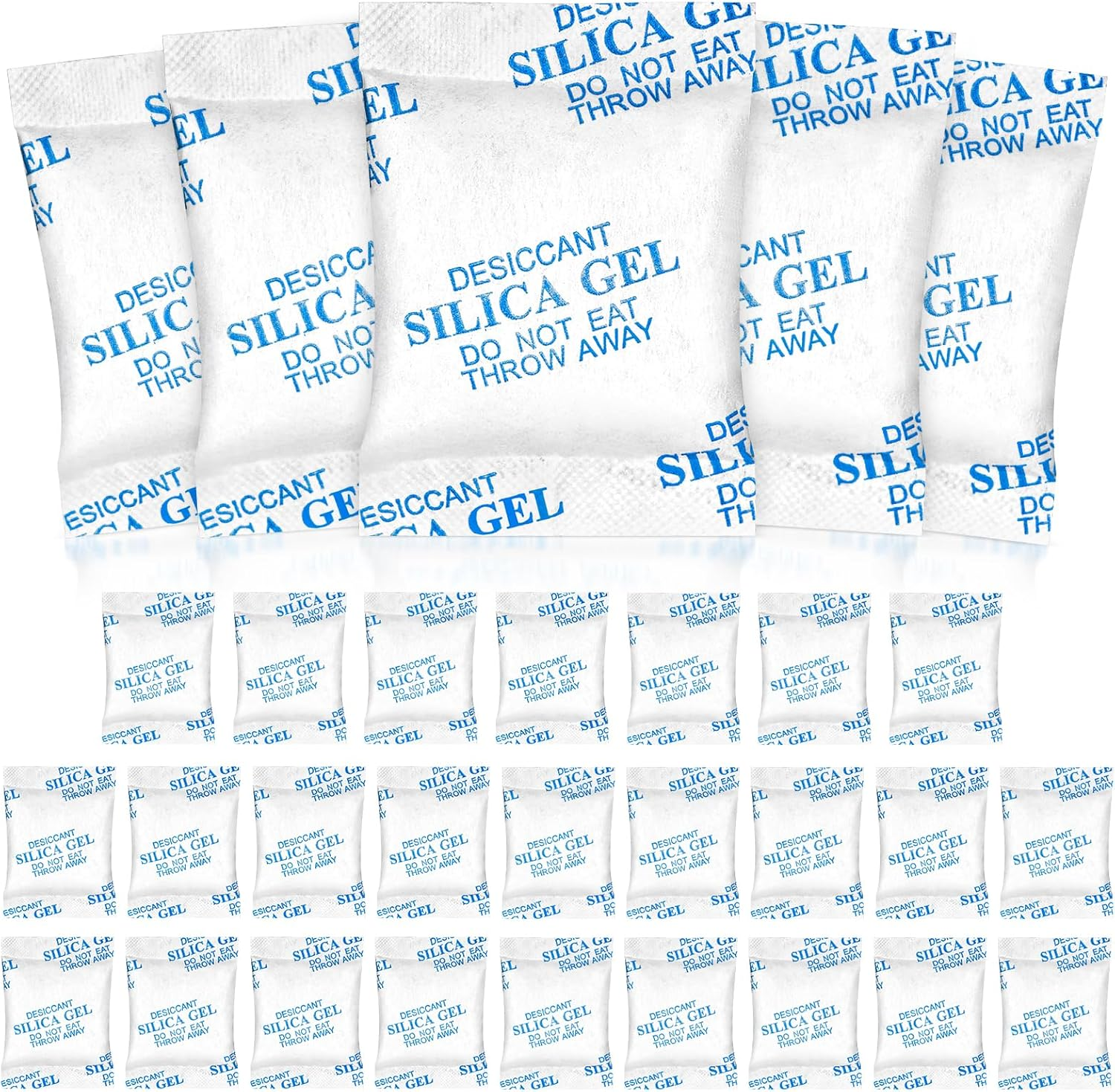 Yeather 10 Gram [30 Packets] Silica Gel Packets - Reusable Desiccant Moisture Absorbers Dehumidifiers for Spices, Jewelry, Shoeboxes, Electronics Storage (Food Safe) image number 5