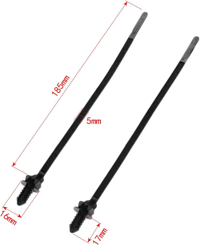 Mtsooning Car Mount Wire Tie, 30PCS Black Nylon Push Mount Wrap Straps, 7.28Inch Zip Fastener Cable Clips for Sorting Out Cable and Wire Clearly, Household Construction Electronic Auto Industry image number 2