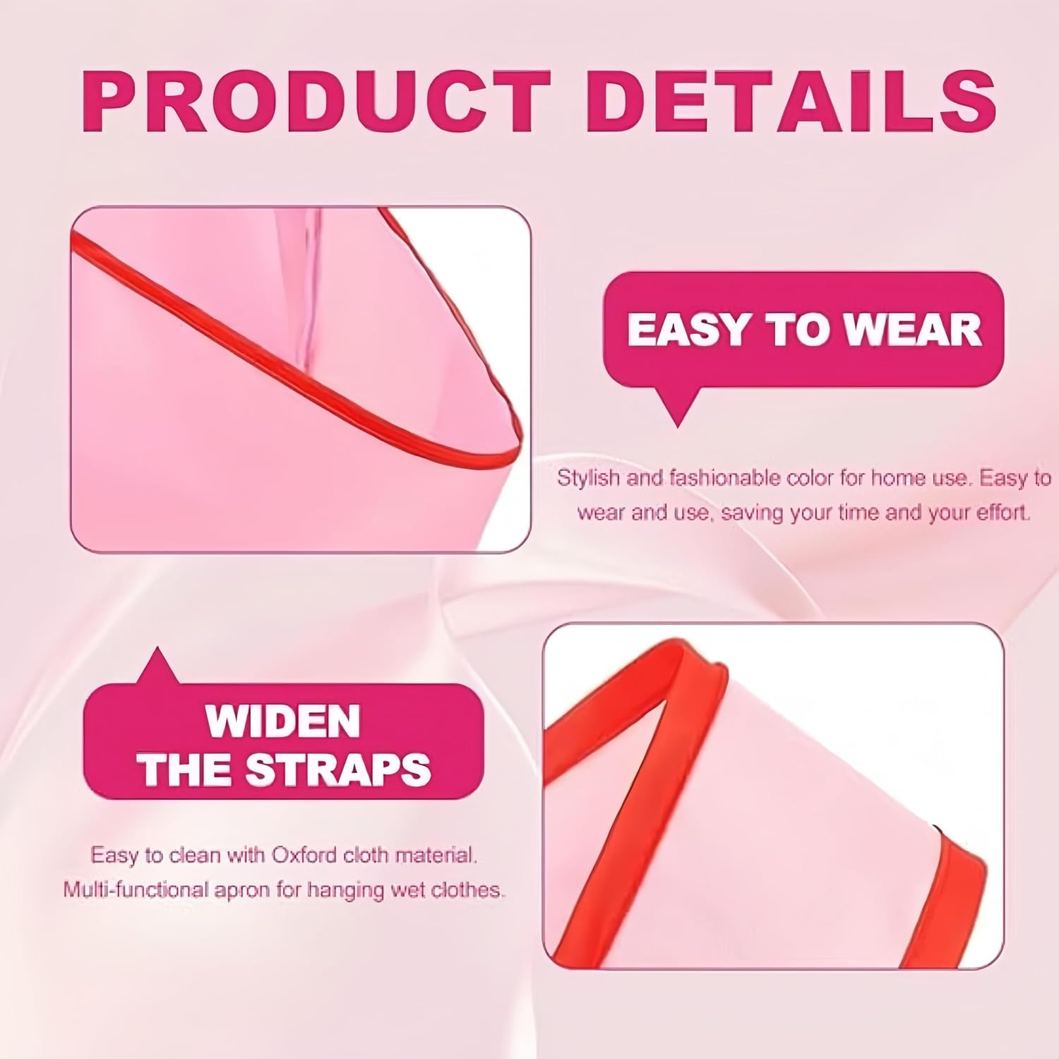 Febohao 2Pcs Laundry Apron Waterproof Apron for Women Laundry Storage Portable Laundry Apron with Pouch image number 1