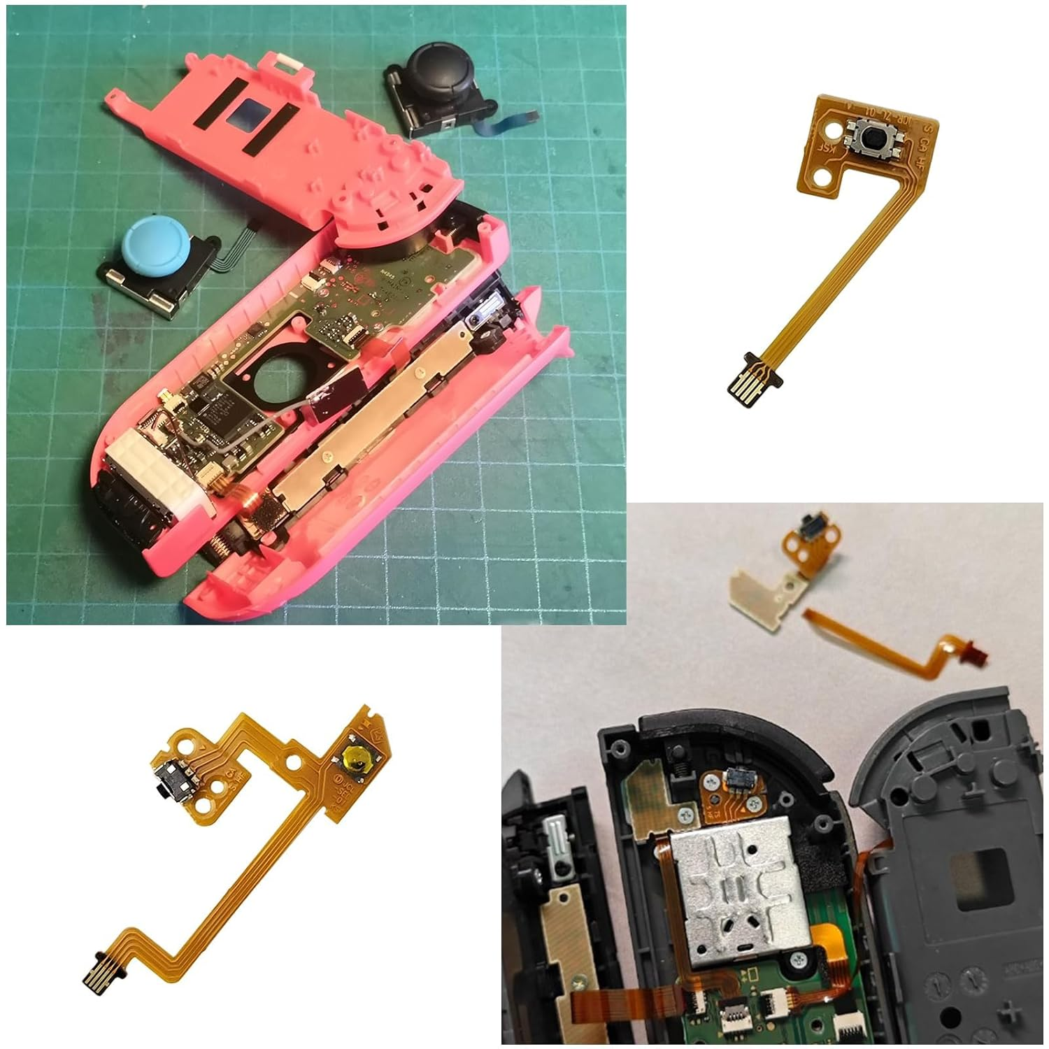 5PCS ZL ZR SL SR L Button Flex Cable Replacement for Nintendo Switch Joy-Con Controller, 5-In-1 Ribbon Repair Parts Kit Compatible with Left/Right Joycon image number 4