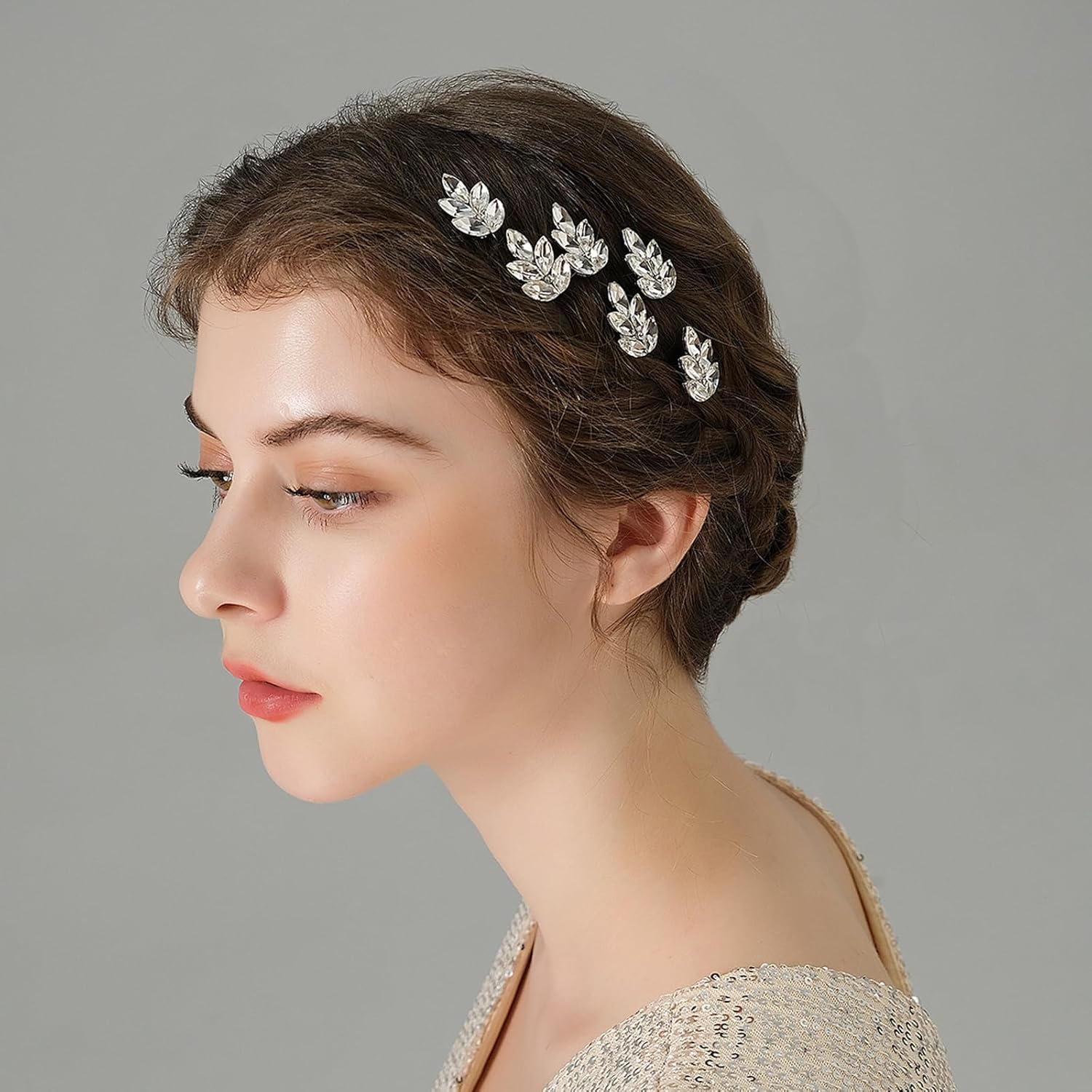 RTRTGS Star Headband Rhinestone Hair Band Carnival, Hair Band Stars, Crown with Haly Layer, Headband Sun Rays, Goddess Hair for Wedding Christmas - Headpiece for Women and Girls image number 5