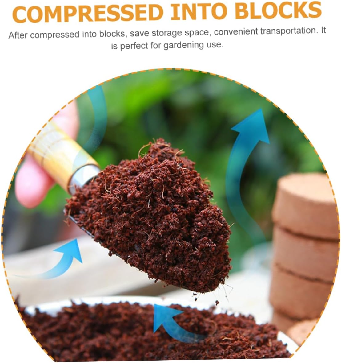 60Pcs Coconut Coir Seedling Blocks Nutrient Compressed Peat Gardening Potting for Indoor Succulent Cactus Planting Nursery Transplanting image number 6