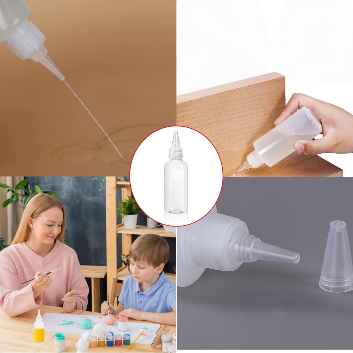 5 Pcs Plastic Squeez Liquid Dropper Fill Bottle,Needle Applicator Tip Bottles,Needle Glue Bottle,Plastic Bottles,Small Empty Squeeze Bottles image number 1