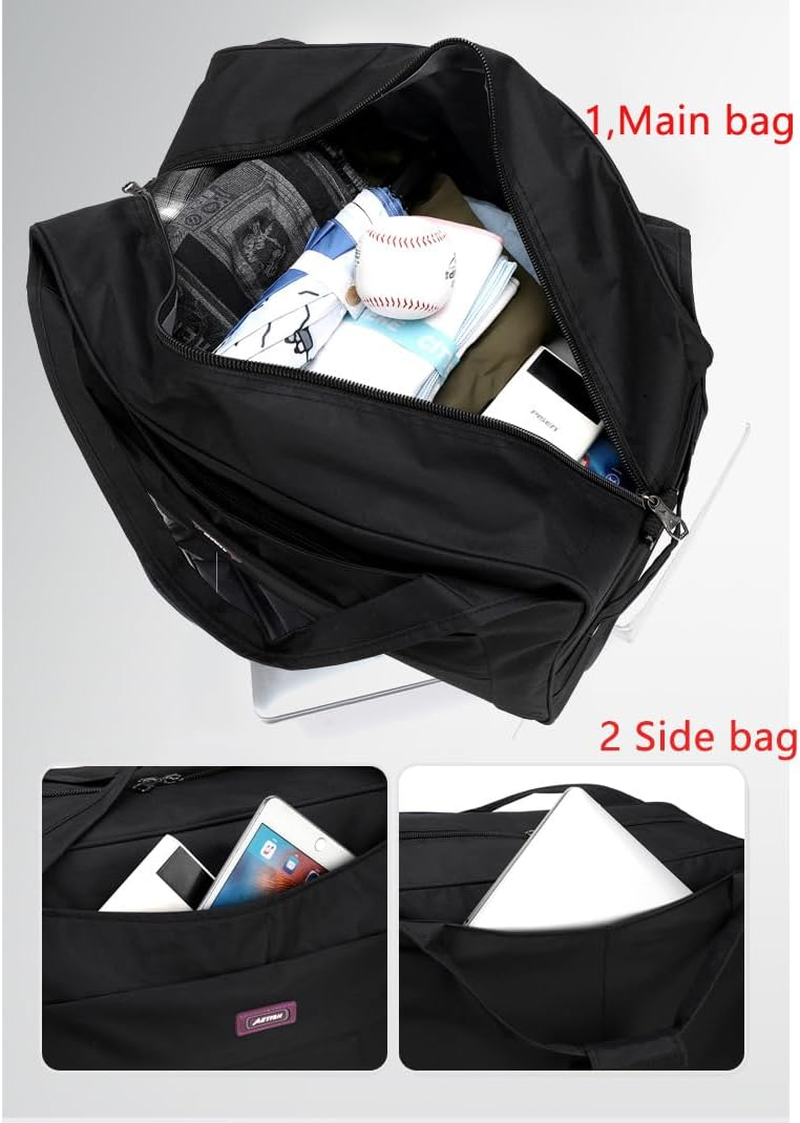 Duffle Bag with Wheels & Backpack MAX 55L Durable Rolling Luggage with Inline Skate Wheels, for Men Women Heavy Duty Foldable Collapsible image number 3