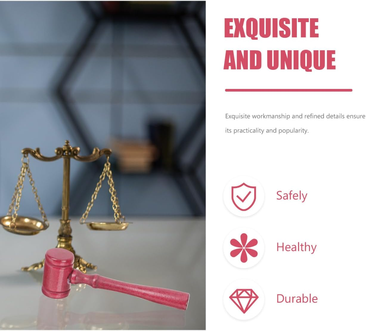 Ibasenice Judge Mallet Courtroom Gavel 20 Pcs Child Christmas Auction Hammer Bamboo Court Gavel Mini Gavels image number 6