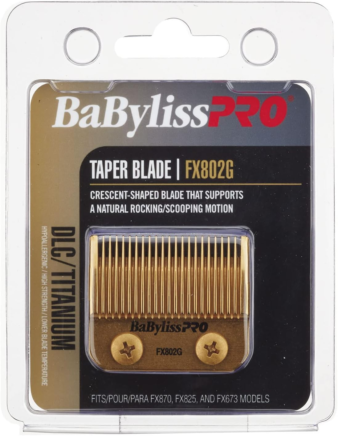 Babylisspro Barberology FX802G Replacement Dlc/Titanium Taper Blade image number 5