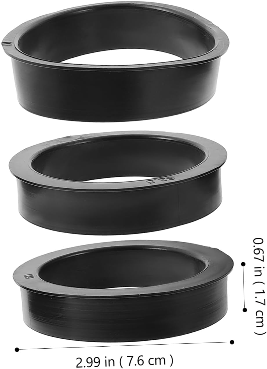 Mobestech 3Pcs Universal Rubber Adapter Rings Set for Car Air Filters Intake Filter Step-Up Rings 76Mm to 70Mm 63Mm 60Mm Compatible with 3-Inch Cone Air Intake for Vehicle Performance Optimization image number 4