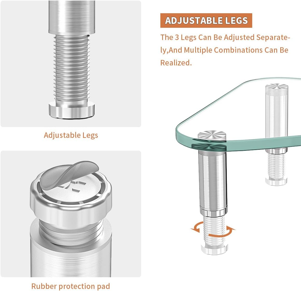 Hemudu Computer Monitor Stand Riser/Triangle save Space Desktop Corner Stand for Computer, Laptop,Hd01T-003P image number 1