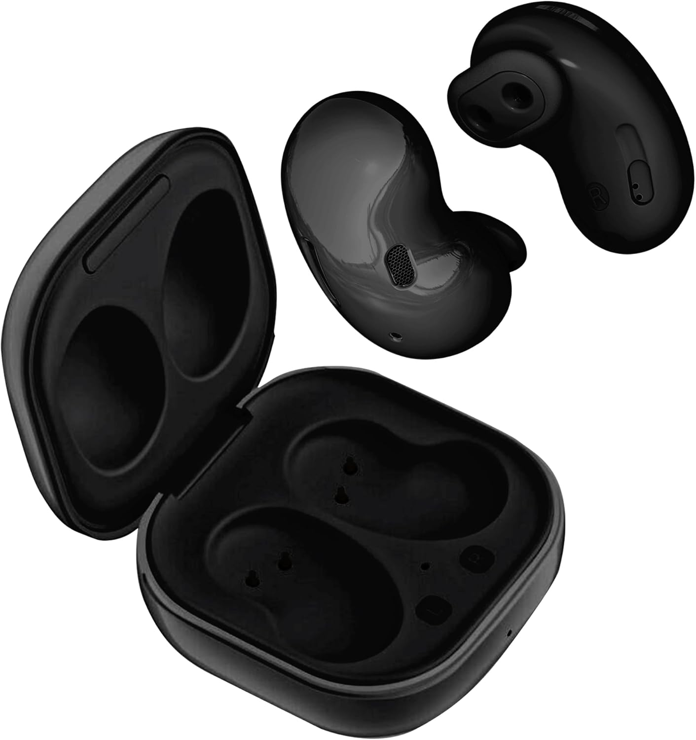 Coby Ultra-Slim True Wireless Earbuds, Ergonomic Bluetooth Earphones with Built-In Microphone, Sweat-Resistant Design and Touch Controls, 33-Foot Range, 5-Hour Playtime, Black image number 2