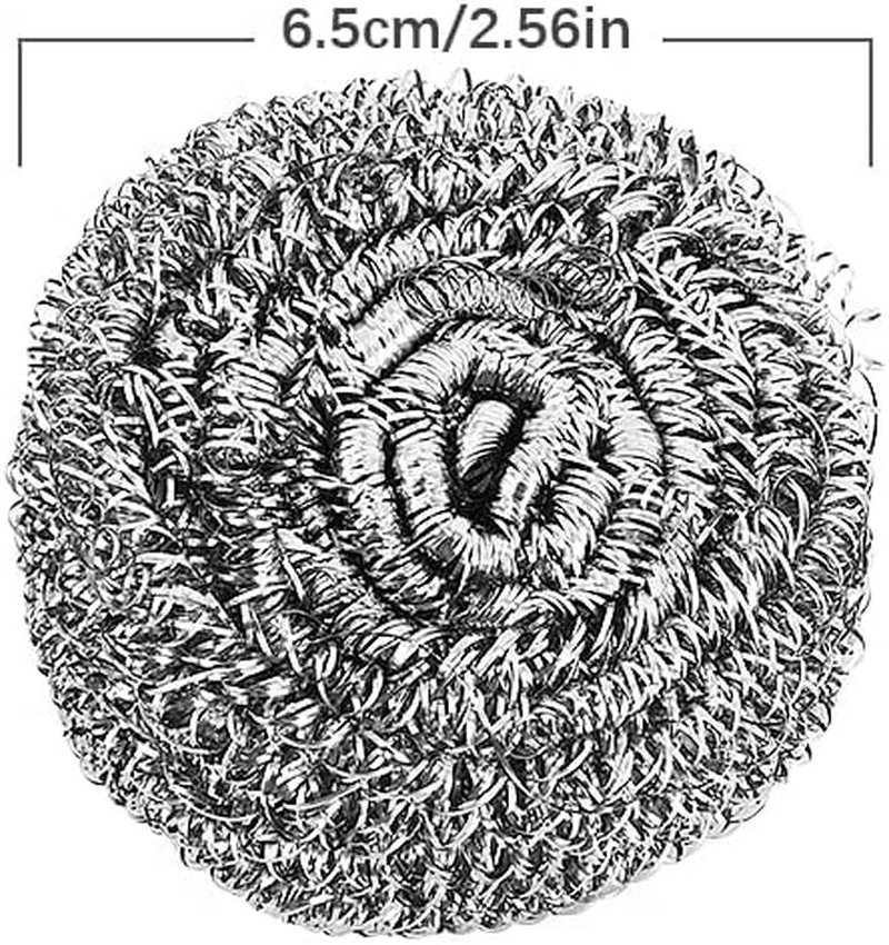 Aoozleny 12Pcs Stainless Steel Cleaning Ball for Cleaning Dishes, Pans, Pots, Ovens, Grills, Sinks - Stainless Steel Wire Ball Kitchen image number 5