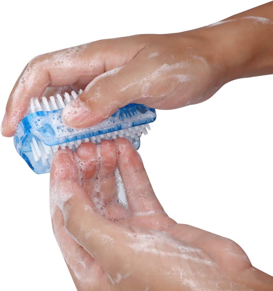 Nail Brush Two Sided Fingernail Scrub Brush Hand Cleaning Brushes Soft Stiff Bristles Nails Toes Scrubber for Men Women Kids,4 PCS image number 3