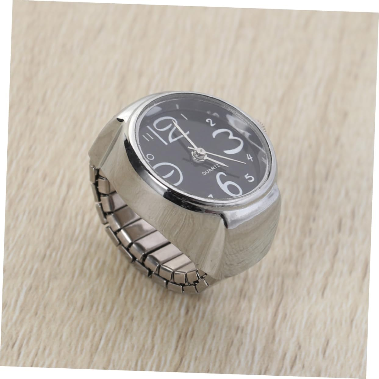 ULDIGI Ring Watch for Women Men Big Numbers Quartz Analog Watch Stylish Boys and Girls Friends image number 4