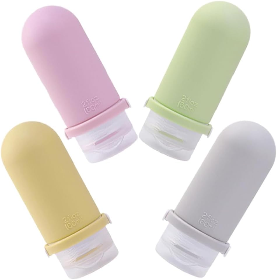 4Pcs Toiletries Liquid Bottle Storage Rack Lotion Travel Shampoo Bottles Body Lotion Conditioner Squeeze Bottles Shampoo Feeding Bottle Set Toiletry Containers for Travel image number 1