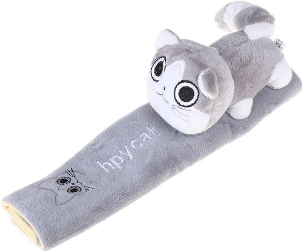 Katutude Car Seat Belt Cushion Car Seat Belt Strap Cover, Cute Animal Plush Shoulder Strap Pad Seat Belt Cover Adjustable Super Soft Belt Protector for Kids Adults, Brown Dog