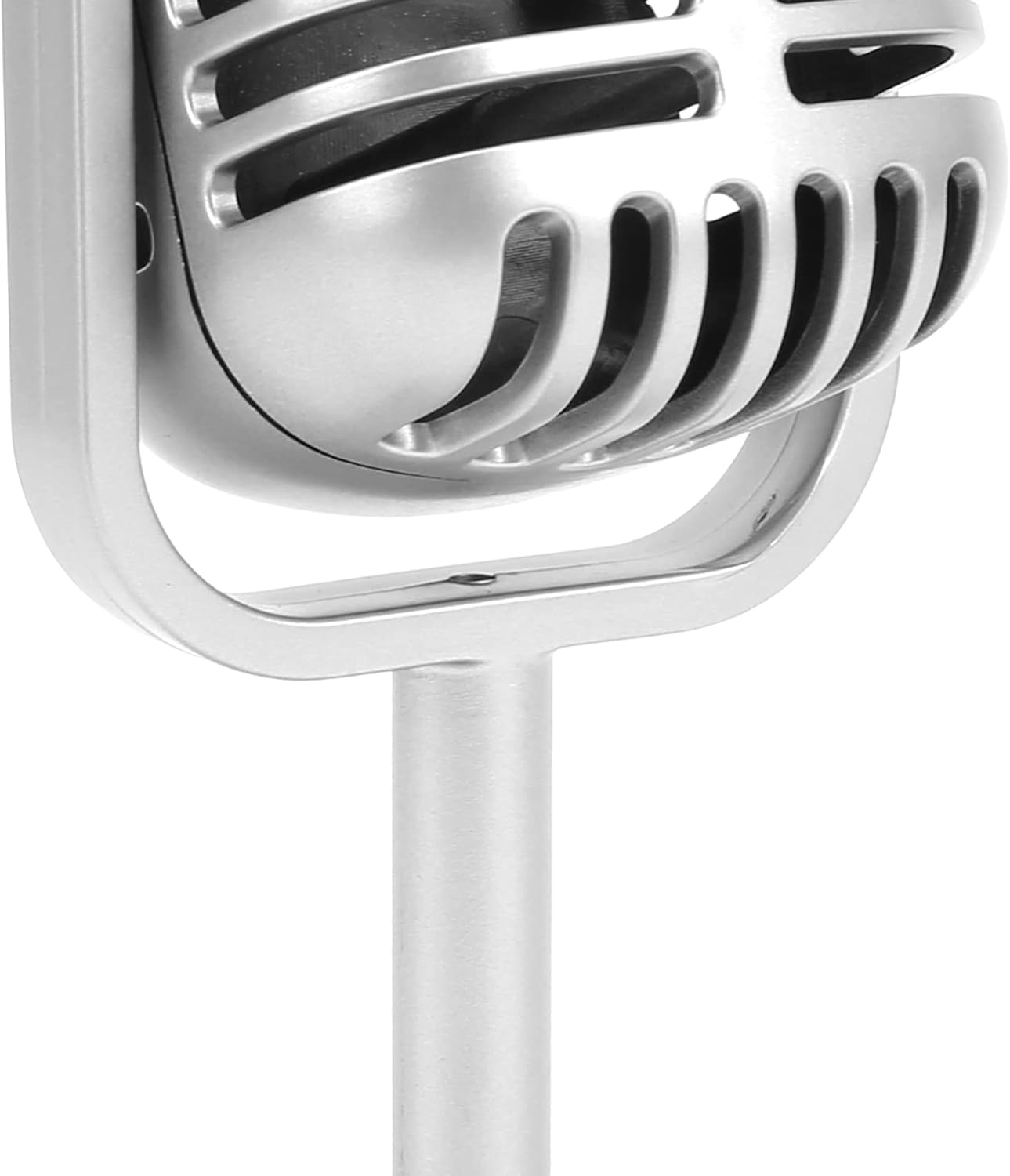 Karaoke Prop Microphone, Portable Plastic Light Prop Microphone for Photography Props for Gifts Decoration (Silver) image number 6