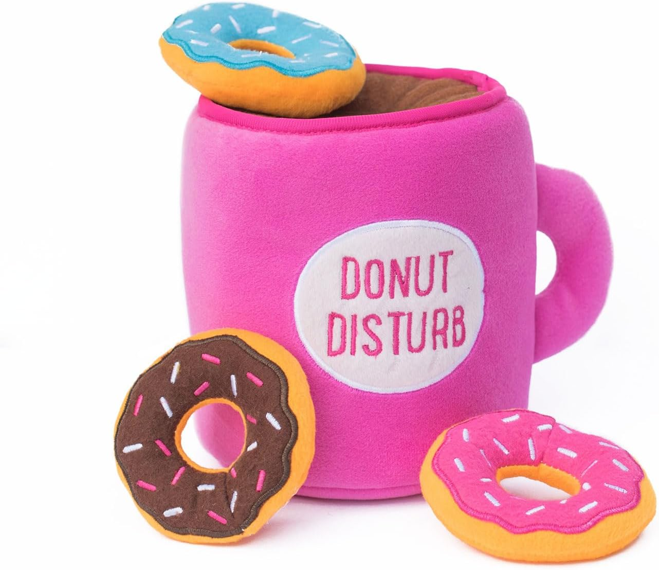 Zippypaws Plush Dog Squeaker Toy, Coffee and Donutz, 1 Count (Pack of 1), ZP866 image number 4